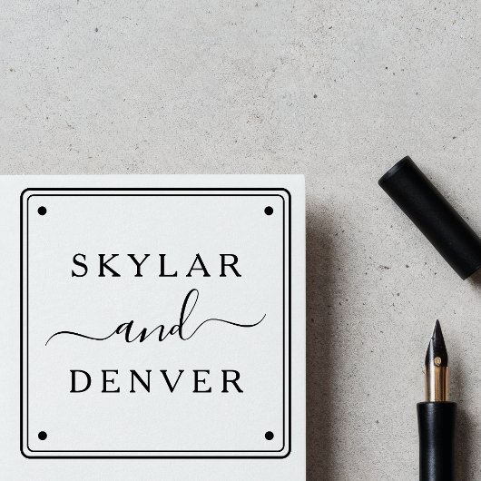 Create Your Own Minimalist Script Couple's Name  セルフインキングスタンプ