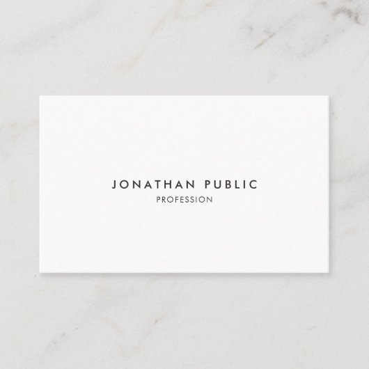 Create Your Own Modern Elegant Minimalist Template 名刺 (正面)