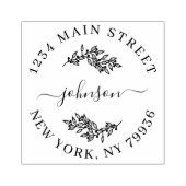 Create Your Own Modern Round Return Address Rubber ラバースタンプ (インプリント)