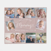 Create Your Own Mommy Photo Collage Modern フリースブランケット (正面(横))