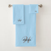 Create Your Own Monogram Color Match Teal  バスタオルセット (インサイチュ)