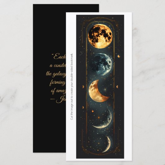 Create Your Own Moon Phases Bookmark Card (正面/裏面)