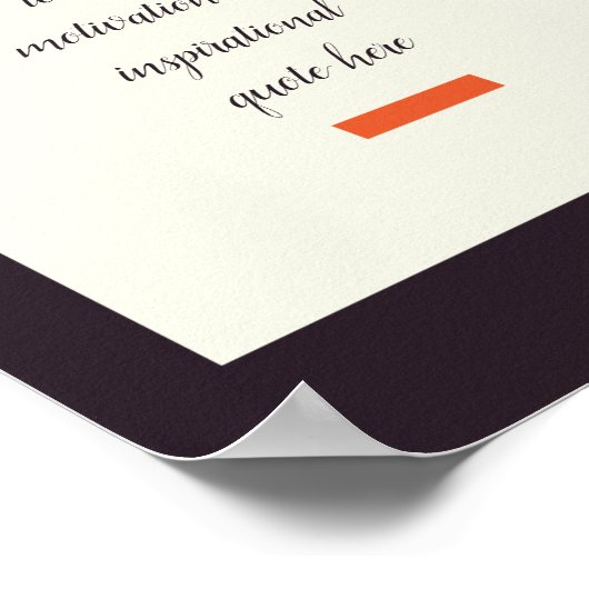 Create Your Own Motivational / Inspirational Quote ポスター (角)