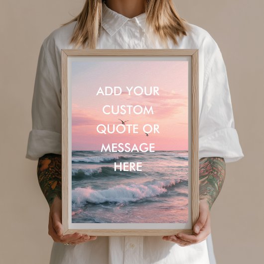 Create Your Own Motivational - Ocean Sunset Quote  ポスター