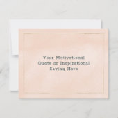 Create Your Own Motivational Quote Blush Pink Gold シーズンカード (正面)