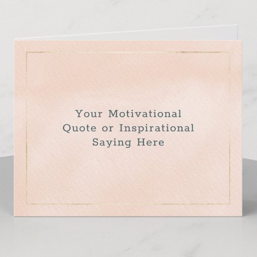 Create Your Own Motivational Quote Blush Pink Gold シーズンカード