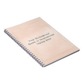 Create Your Own Motivational Quote Blush Pink Gold ノートブック (右側)