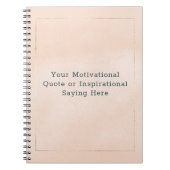Create Your Own Motivational Quote Blush Pink Gold ノートブック (正面)