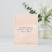 Create Your Own Motivational Quote Blush Pink Gold ポストカード (スタンド正面)