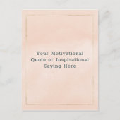 Create Your Own Motivational Quote Blush Pink Gold ポストカード (正面)