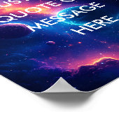 Create Your Own Motivational Quote-Colorful Galaxy ポスター (角)