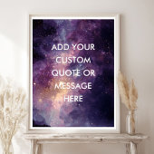 Create Your Own Motivational Quote - Galaxy Nebula ポスター