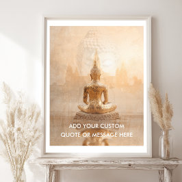 Create Your Own Motivational Quote - Golden Buddha ポスター
