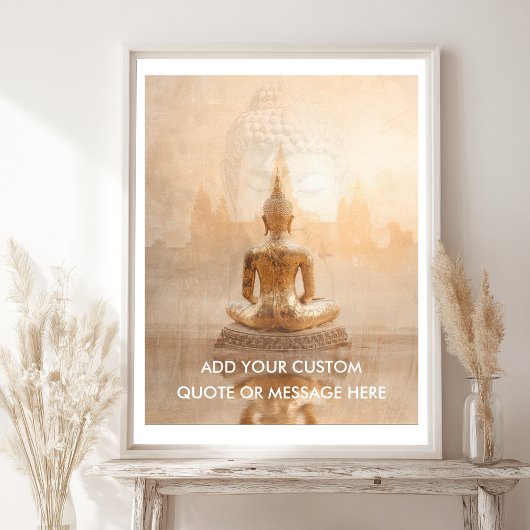 Create Your Own Motivational Quote - Golden Buddha ポスター