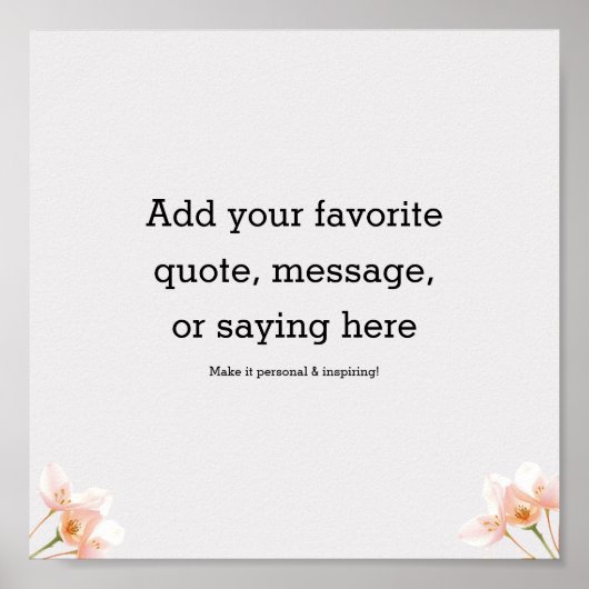 Create Your Own Motivational Quote Poster ポスター (正面)