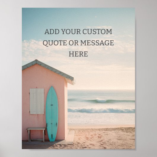 Create Your Own Motivational Quote - Retro Surf  ポスター (正面)