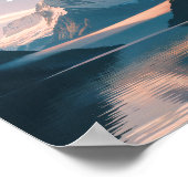 Create Your Own Motivational Quote-Serene Mountain ポスター (角)