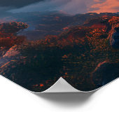 Create Your Own Motivational Quote- Sky-Mountain ポスター (角)