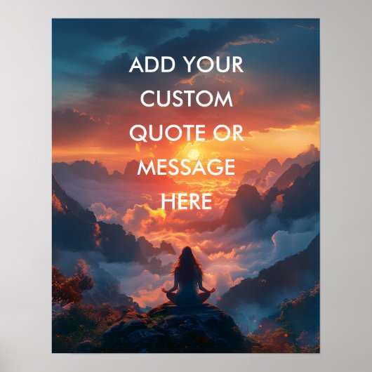 Create Your Own Motivational Quote- Sky-Mountain ポスター (正面)