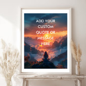 Create Your Own Motivational Quote- Sky-Mountain ポスター