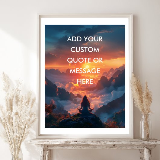 Create Your Own Motivational Quote- Sky-Mountain ポスター