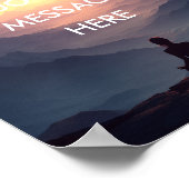 Create Your Own Motivational Quote- Sky-Mountain ポスター (角)