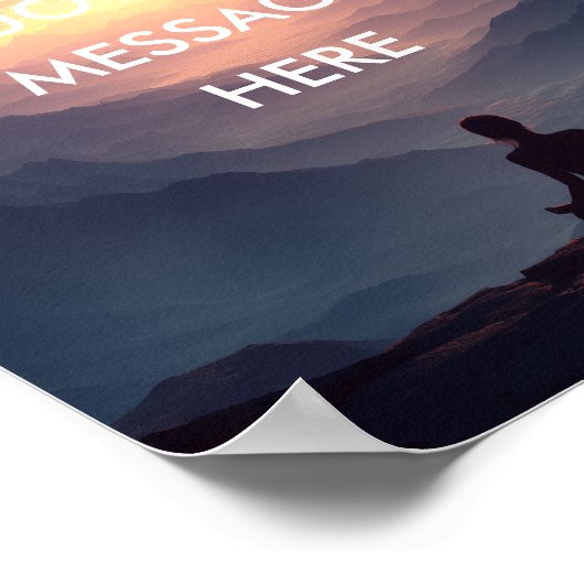 Create Your Own Motivational Quote- Sky-Mountain ポスター (角)