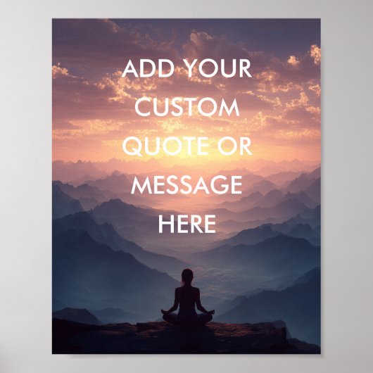 Create Your Own Motivational Quote- Sky-Mountain ポスター (正面)
