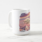 Create Your Own Motivational Quote-Sunset Mountain コーヒーマグカップ (正面左)