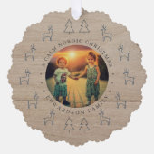 Create your own nordic family photo christmas オーナメントカード (正面)