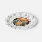 Create your own nordic family photo christmas ペーパープレート (アングル)