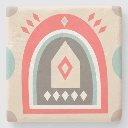 Create Your Own Nordic Style Winter Yule Hearth ストーンコースター (正面)