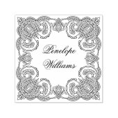 Create Your Own Ornate Paisley Personalized Name セルフインキングスタンプ (デザイン)