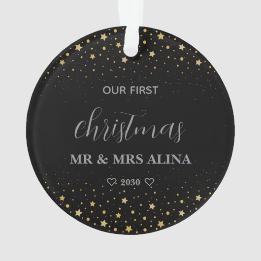 Create Your Own Our First Christmas Married オーナメント (裏面)