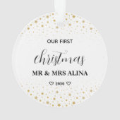 Create Your Own Our First Christmas Married オーナメント (裏面)