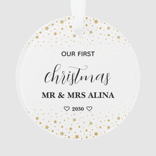 Create Your Own Our First Christmas Married オーナメント (裏面)