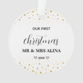 Create Your Own Our First Christmas Married オーナメント (正面)