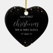 Create Your Own Our First Christmas Married セラミックオーナメント (裏面)