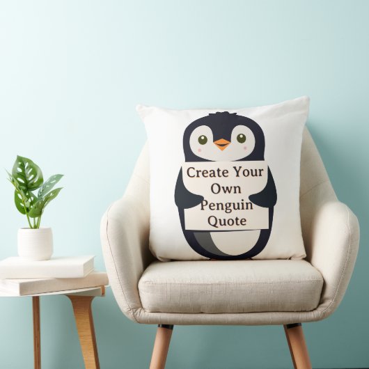 Create Your Own Penguin Quote クッション (椅子)