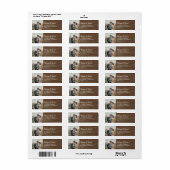 Create your own personal photo on wood Wedding ラベル (フルシート)