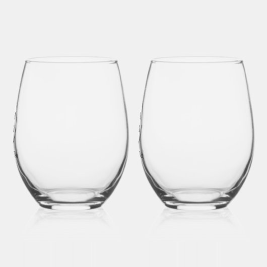 Create Your Own Personalize Add Logo, text ステムなしワイングラス (左)