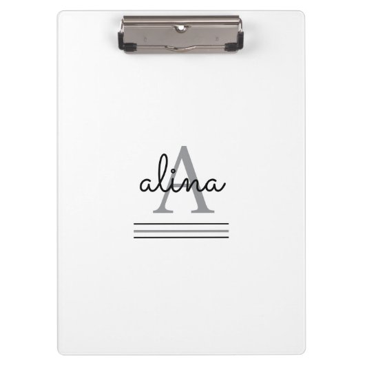 Create Your Own Personalize Monogram クリップボード (正面)