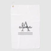 Create Your Own Personalize Monogram ゴルフタオル (正面)
