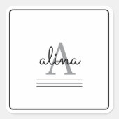 Create Your Own Personalize Monogram スクエアシール (正面)