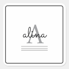 Create Your Own Personalize Monogram スクエアシール