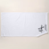 Create Your Own Personalize Monogram ビーチタオル (正面)