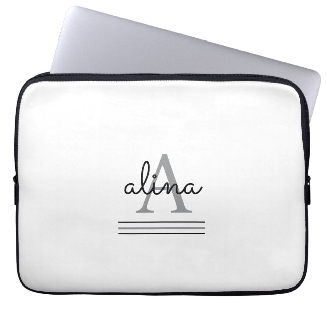Create Your Own Personalize Monogram ラップトップスリーブ (正面)