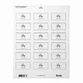 Create Your Own Personalize Monogram Return Addres ラベル (フルシート)