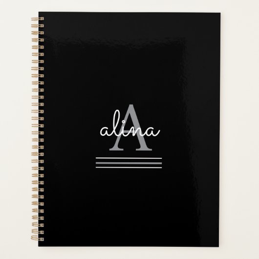 Create Your Own Personalize Monogram Spiral  プランナー手帳 (正面)