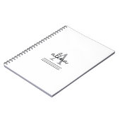 Create Your Own Personalize Monogram Spiral Photo  ノートブック (左側)